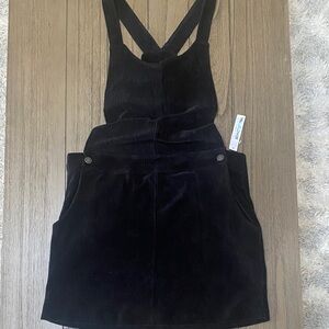 Wallflower Black Corduroy Pinafore Dress